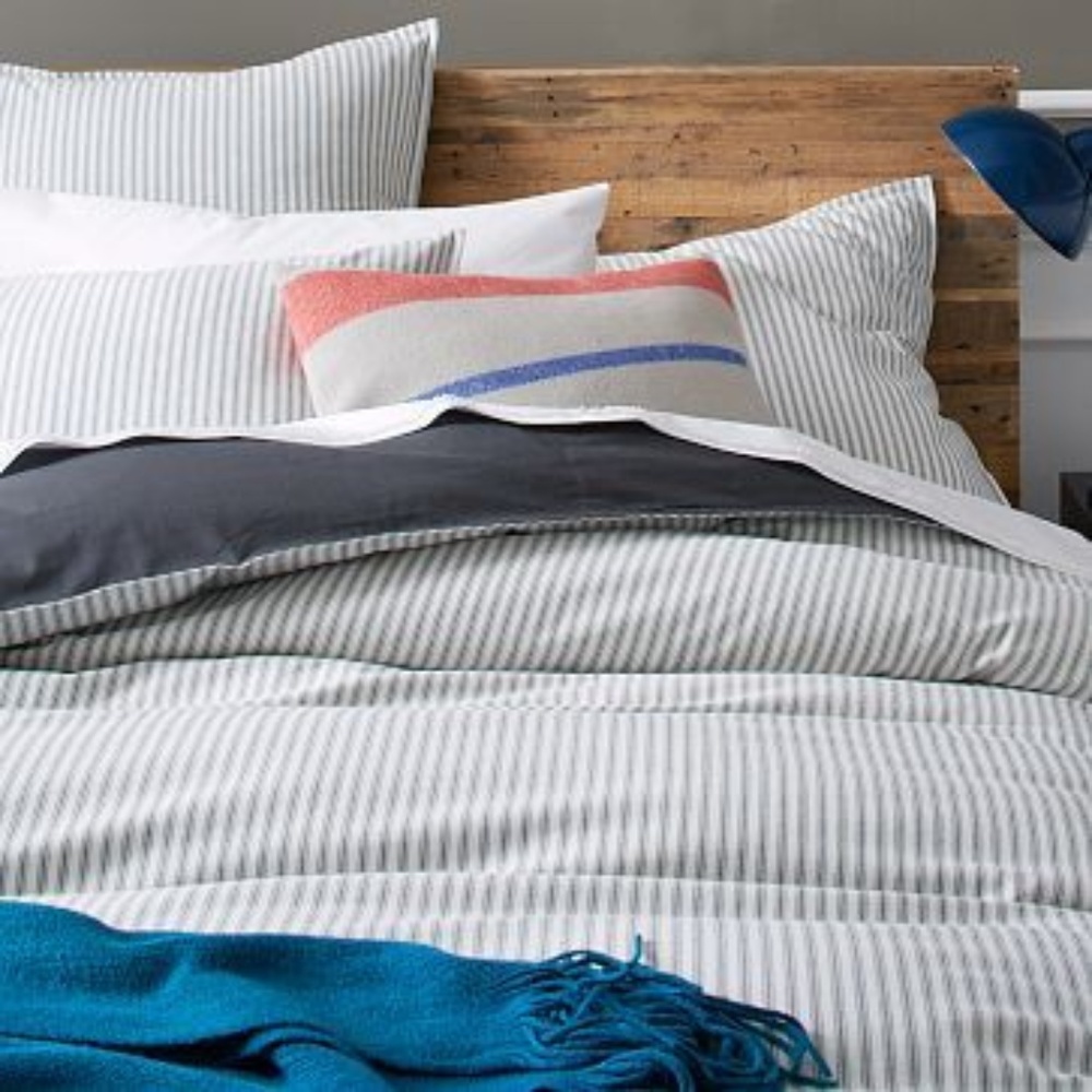 West Elm -Ticking Stripe Duvet Cover
